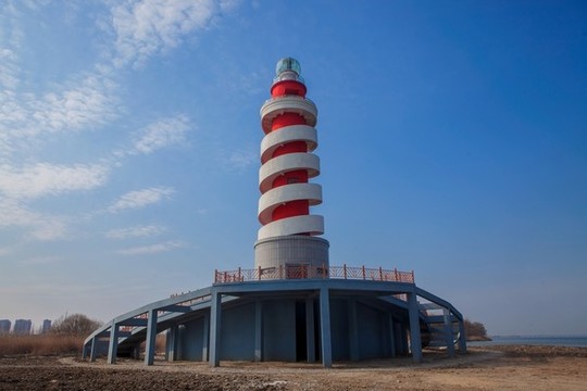 江蘇淮安金湖縣三河上的燈塔