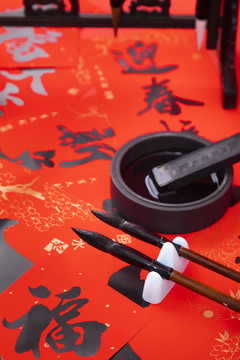新春春節(jié)年味對(duì)聯(lián)攝影圖