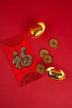 紅色背景紅包