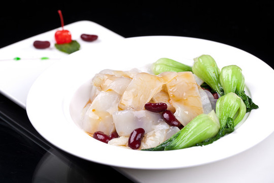 鮑汁腰豆花膠