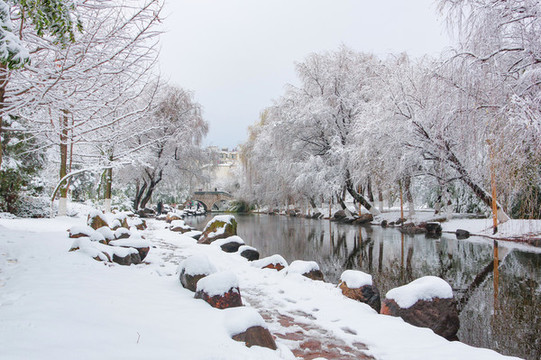 河道積雪
