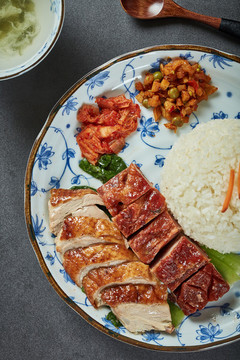 秘制叉燒燒鴨飯