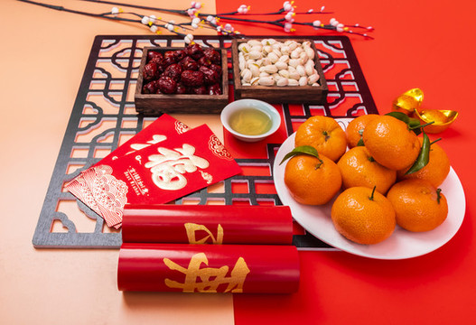 新年春節(jié)零食堅(jiān)果攝影圖