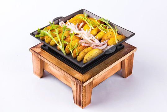 黑椒烤土豆薯角