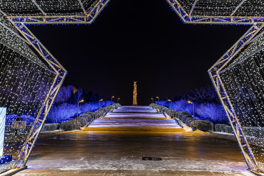 長春世界雕塑公園冰雪樂園夜景