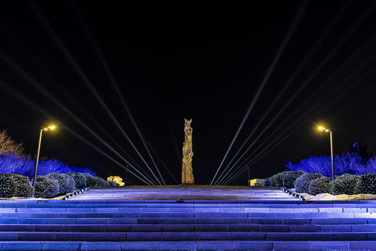長春世界雕塑公園冰雪樂園夜景