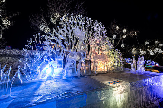 長春世界雕塑公園冰雪樂園夜景