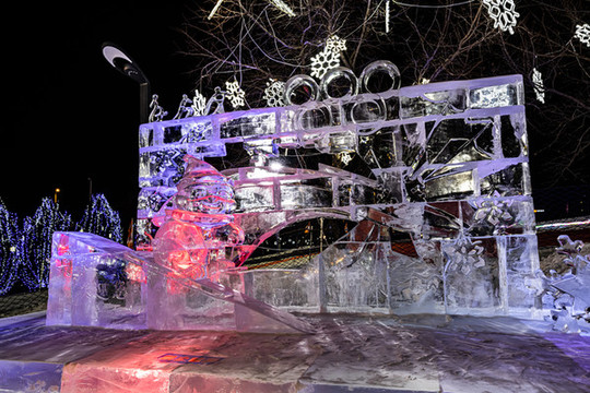 長春世界雕塑公園冰雪樂園夜景