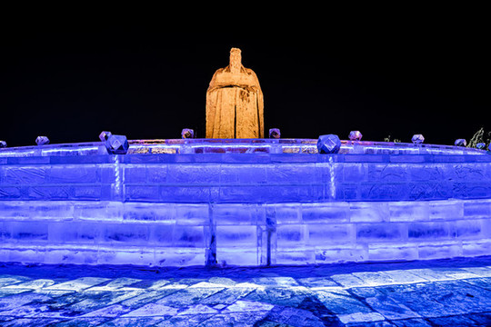 長春世界雕塑公園冰雪樂園夜景