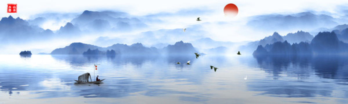 水墨山水畫(huà)