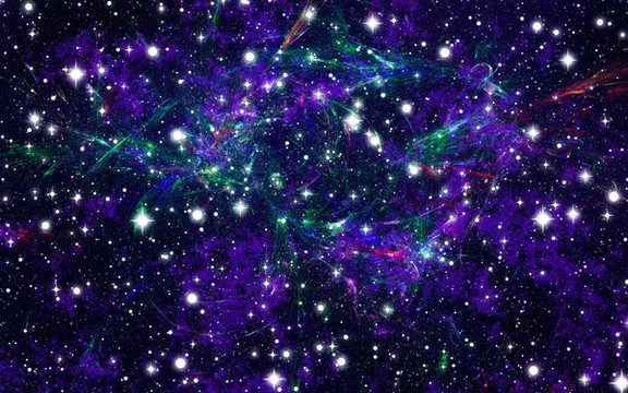 藍色唯美星空背景