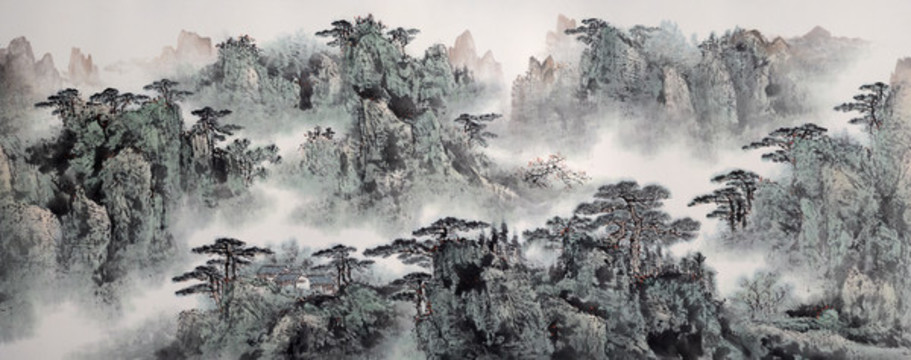 新中式國(guó)畫山水畫