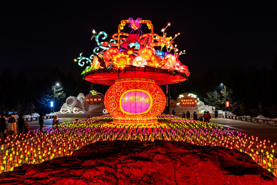 長春公園冰燈冰雕游園會(huì)夜景