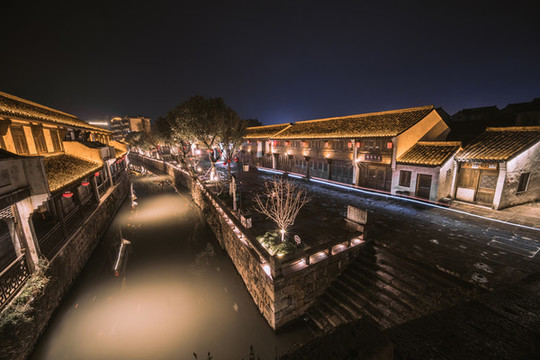紹興市上虞區(qū)豐惠古鎮(zhèn)夜景