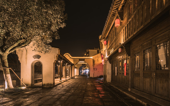 紹興市上虞區(qū)豐惠古鎮(zhèn)夜景
