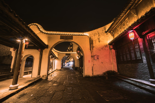紹興市上虞區(qū)豐惠古鎮(zhèn)夜景