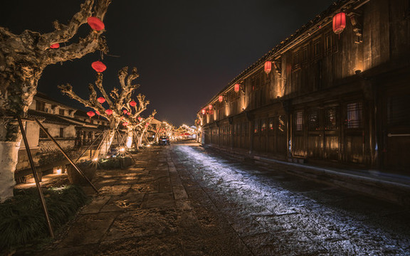 紹興市上虞區(qū)豐惠古鎮(zhèn)夜景