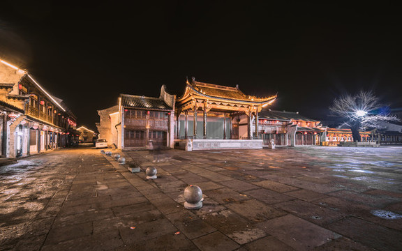 紹興市上虞區(qū)豐惠古鎮(zhèn)夜景