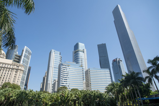 廣州CBD建筑群背景