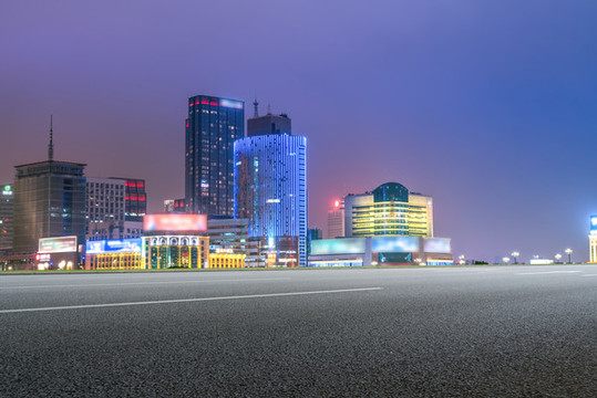 城市道路和城市夜景