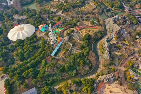 航拍淹城春秋樂園