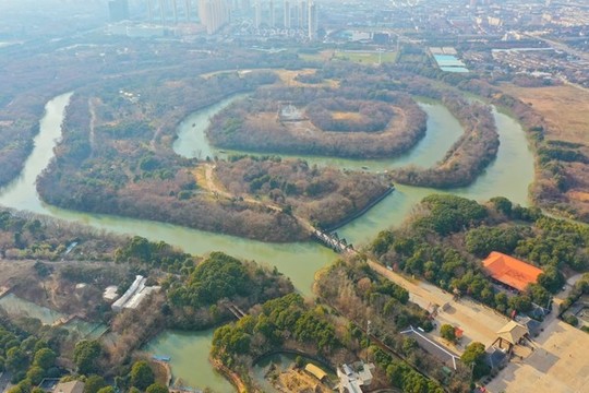 航拍淹城遺址公園