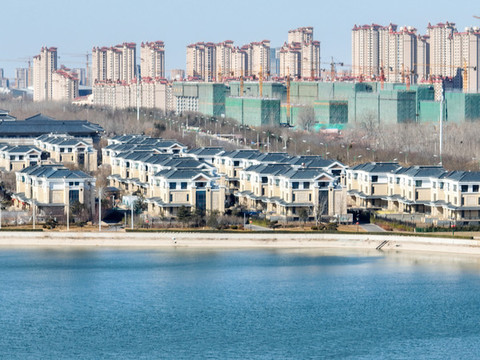 航拍東營(yíng)廣饒孫武湖