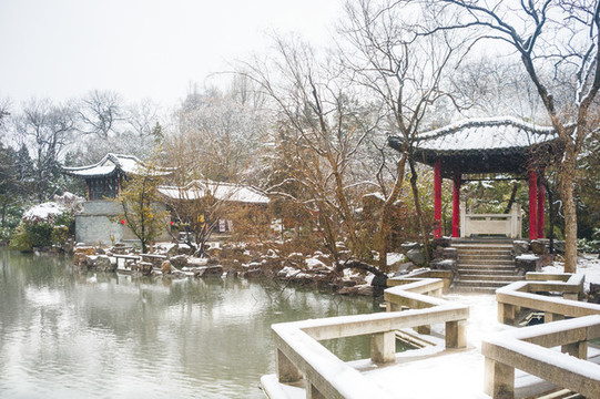 大明寺西苑雪景