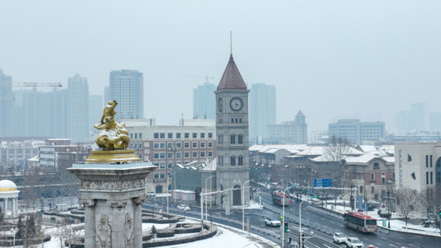 天津雪景