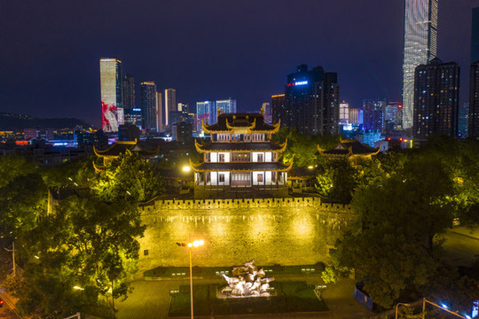 湖南長沙天心閣夜景