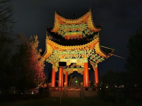 中式六角亭