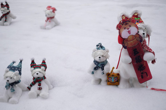 2022春節(jié)新年雪地戶外裝飾
