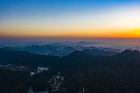 航拍湖南長沙石燕湖景區(qū)