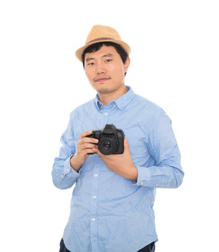 年輕的時尚攝影師
