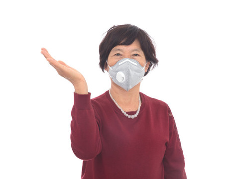 婦女做手向上托的手勢