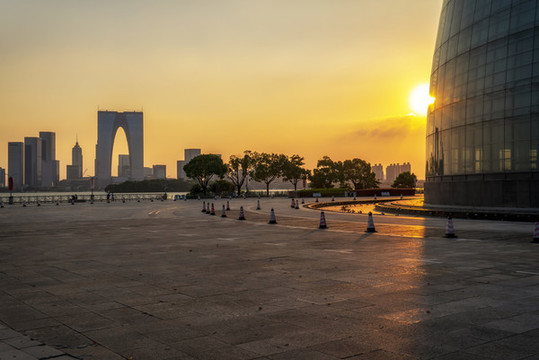 蘇州風(fēng)光和黃昏日落