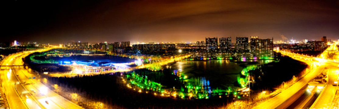 南溪濕地公園夜景全貎