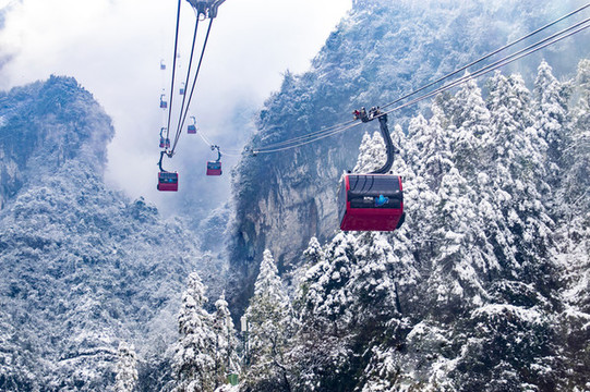 冰雪張家界天門山索道