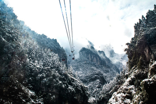 冰雪張家界天門山索道