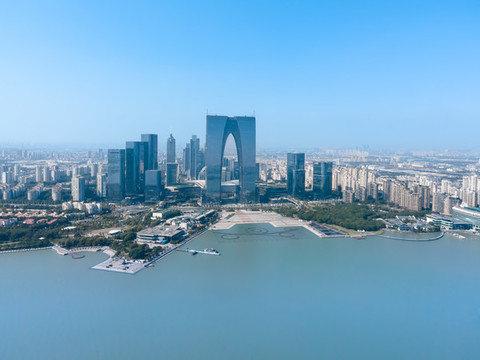 航拍蘇州城市風光