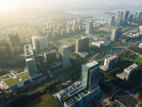 航拍蘇州市容市貌