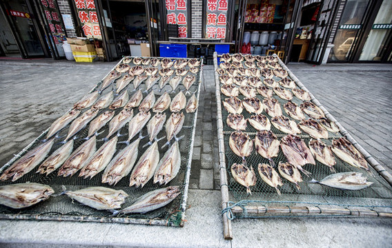 晾魚干