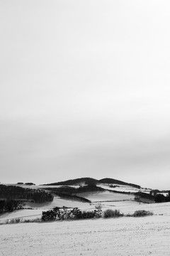 東北冬景雪景藍天山川風光
