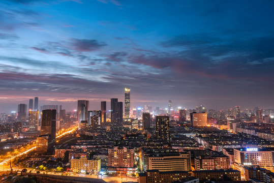 中國遼寧沈陽城市夜景