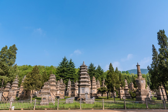 中國河南嵩山少林寺的塔林