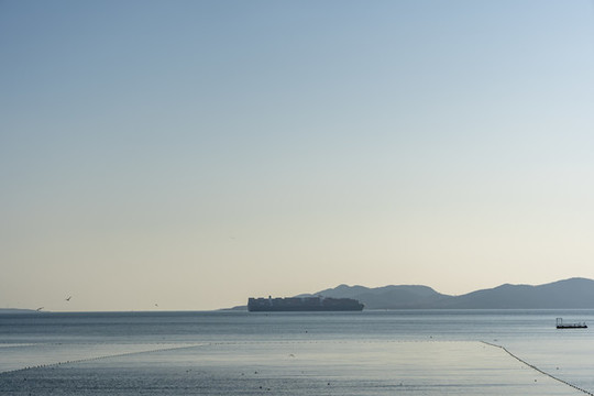 航拍沙灘海洋