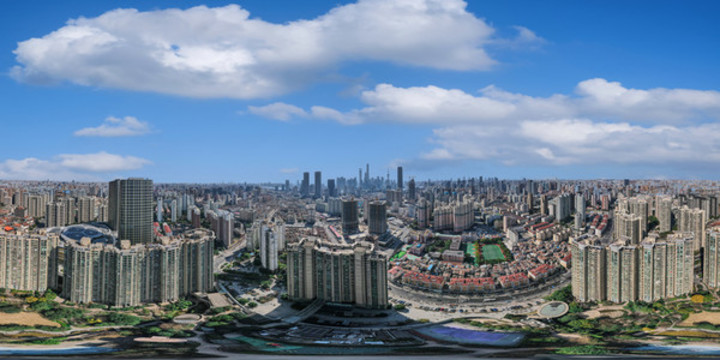 航拍上海城市風(fēng)光