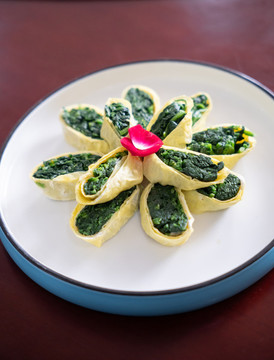 菠菜雞蛋卷