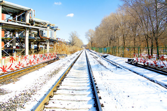 雪中鐵路