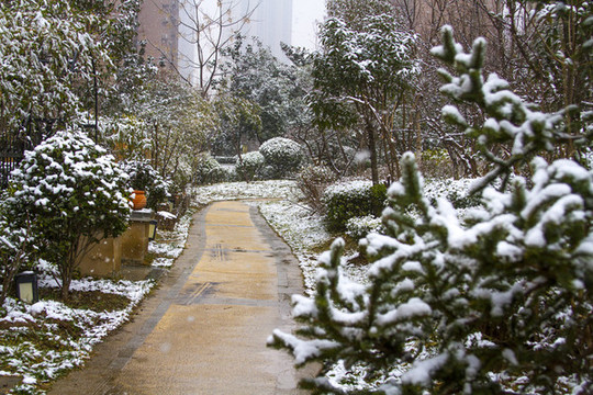 住宅區(qū)雪景